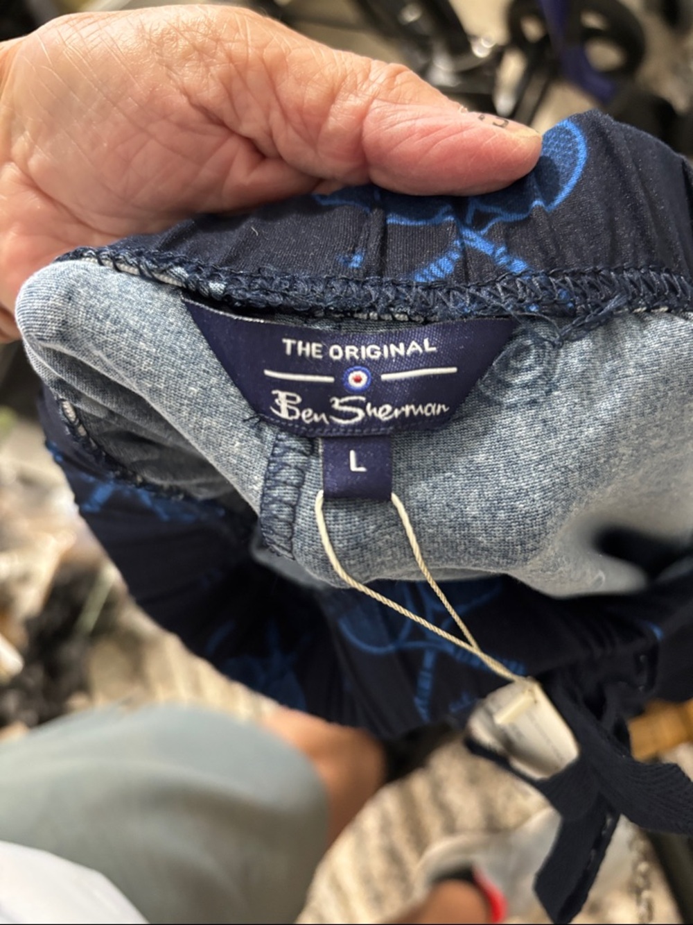Ben Sherman Navy Blue Tennis Motif Lounge Pants - Picture 4 of 6